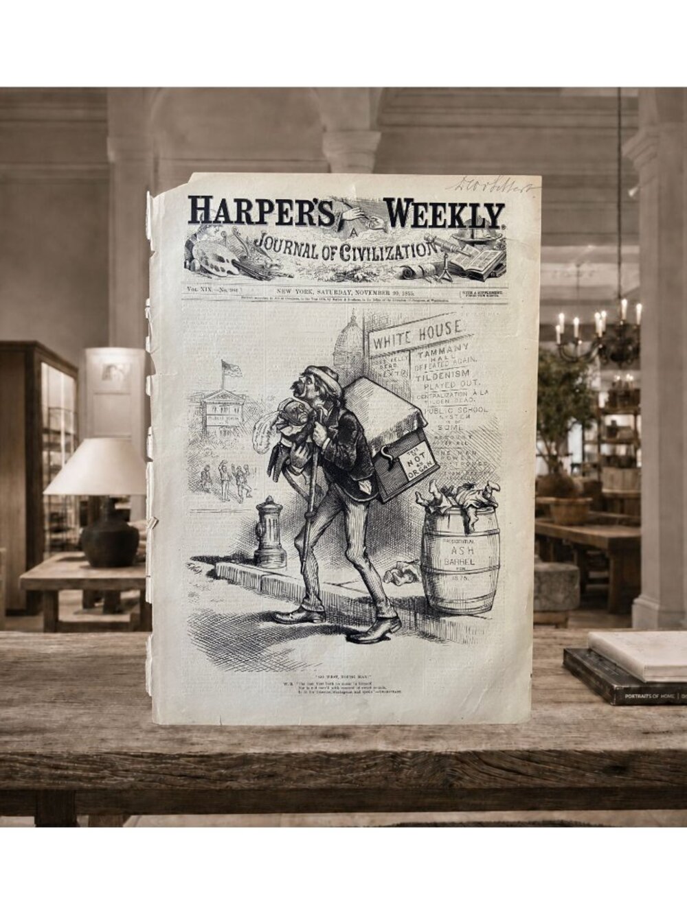 November 20, 1875 Thomas Nast “Go West, Young Man” original Harper’s Weekly